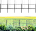 shoplala garden fence (20 panels) 12.5inx16.5in black metal, main product view