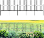shoplala garden fence (20 panels) 12.5inx16.5in black metal, main product view