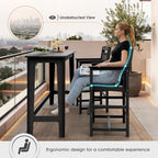 ciokea bar height adirondack chair, 380lbs heavy duty showing dimensions