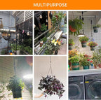 3Pack Retractable Plant Hanger Pulley System with Adjustable Rope Clips-Heavy-Duty for Indoor & Sheltered Outdoor Use(Max 15kg)