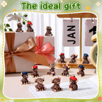 Weysat 40 Pcs Mini Highland Cow Figurines, Tiny Resin Farm Animals for DIY | Cute Miniature Highland Cow Statues, Small Cows to Hide, Garden Accessories Decor, Micro Craft, for DIY Outdoor Landscape