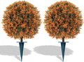 grooy artificial boxwood topiary ball trees with ground, main product view