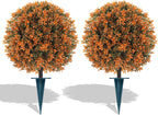 grooy artificial boxwood topiary ball trees with ground, main product view