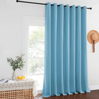 NICETOWN Blackout Patio Curtains 100 x 144 Inches Long for Sliding Door Extral Wide Blackout Curtain Panels Thermal Insulated Room Divider - Grommet Top, 100" W x 144" L, 1 Panel, Teal Blue