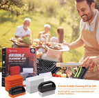 12 Pcs Griddle Cleaning Kit for Blackstone, Heavy Duty Grill Brush | Flat Top Grill Cleaning Kit with Grill Stone, Griddle Scraper & Griddle Brush, Easy to Remove Stain, BBQ Accessories
