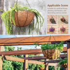 LAVEVE Coco Coir Liner Replacement for Plant Hanging Basket, 2 PCS 16 Inches Round Thick Coconut Fiber Liners for Garden Flowers Vegetables Pot, Box Planter | 100% Natural Round Thick Coconut Fiber Liners for Garden Flowers Vegetables Pot, Box Planter