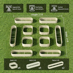 10-Pack 18” Tall Galvanized Raised Garden Beds – Compact Backyard Garden Layout, Fits 440 Sq Ft Backyard, 8x2 ft & 10x2 ft Metal Raised Flower Bed Kits for Outdoor Gardening - Sand Beige