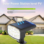 DAMINY Color Changing Solar Spot Lights 9 Lighting Modes, Outdoor Waterproof IP65,Multicolor RGB Christmas Spotlight for Gardens, Porches, Landscape, Yard Deconrations-4 Pack