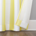 Sun Zero Valencia Cabana Stripe Indoor/Outdoor UV Protectant Energy Efficient Grommet Curtain Panel