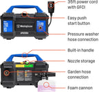 westinghouse epx3100v electric pressure washer, 2100 max psi, side view