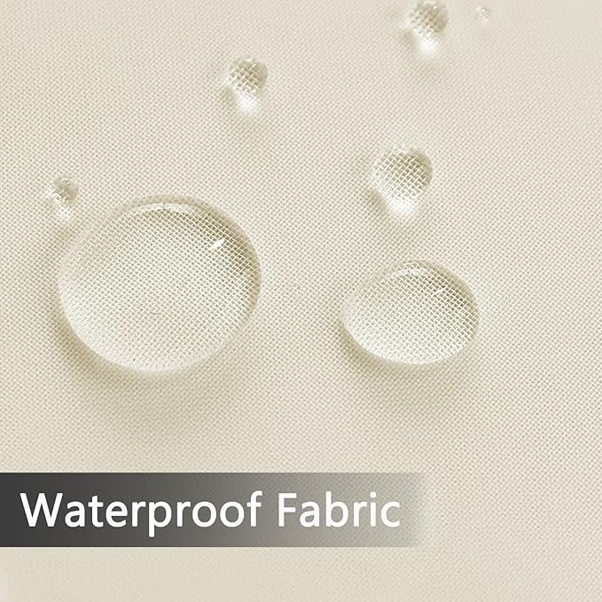 SpaceDresser Waterproof Outdoor Sheer Curtains for Patio - 2 Panels Rod Pocket Indoor Voile Sheer Curtain for Living Room,52W x 84L inch, Ivory
