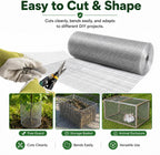 Hardware Cloth 1/2 in. x 4 ft. x 100 ft. 19-Gauge | Wire Mesh Roll, Chicken Wire Fencing, Gopher Wire, Garden Fencing, Chicken Wire Fence Roll, Tree Guard