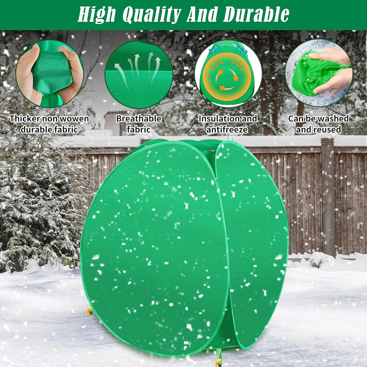 pop up winter plant covers, 22x22x23" freeze protection, side view