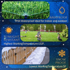 Hanukkah Projector Light with 1 Film Slides | Rotating LED Projection Light, Ip65 Waterproof, movement Projection Lamp, Outdoor Reflectors Waterproof Landscape Decorative