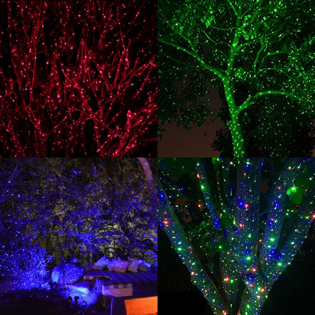Christmas Laser Projector Lights Outdoor, Motion Firefly Red, Green and Blue with Remote Control and Security Lock