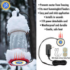 Hummingbird Feeder Heater Warmer, Prevents Nectar from Freezing, Fits Most Feeders, Easy Peel and Stick