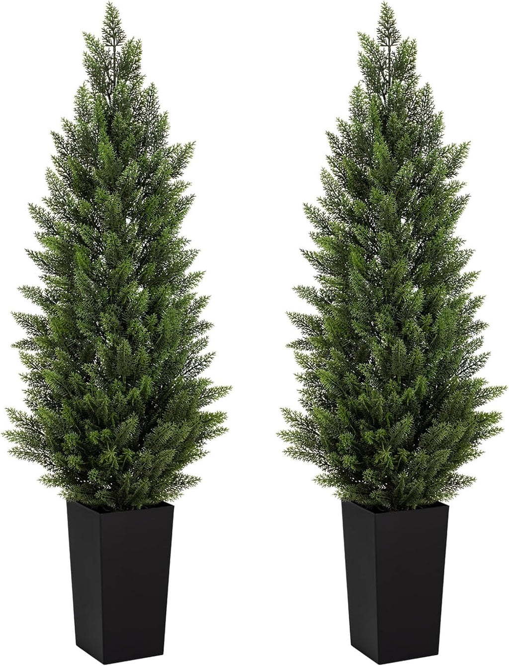 5ft artificial topiary trees with black planter, tall, main product view