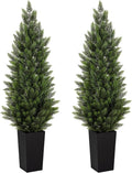 5ft artificial topiary trees with black planter, tall, main product view