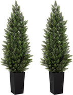 5ft artificial topiary trees with black planter, tall, main product view