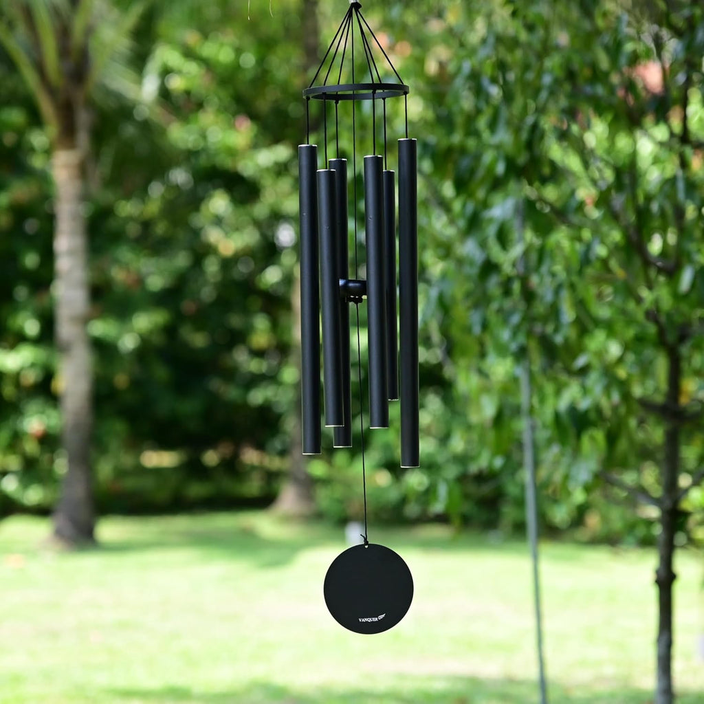 Wind Chimes for Outside Deep Tone - 38'' Wind Chimes Outdoor Clearance, Deep Tone, Windchimes Outdoors, Memorial, Sympathy Gift, Garden Patio, Home Décor (Black)