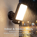 Rechargeable Motion Sensor Outdoor Wall Light, 10000mAh 1 Pack | 3 Modes 3 CCT Dimmable with Remote, IP65 Waterproof Security Lamp for Porch, Patio, Garage, Garden & Yard