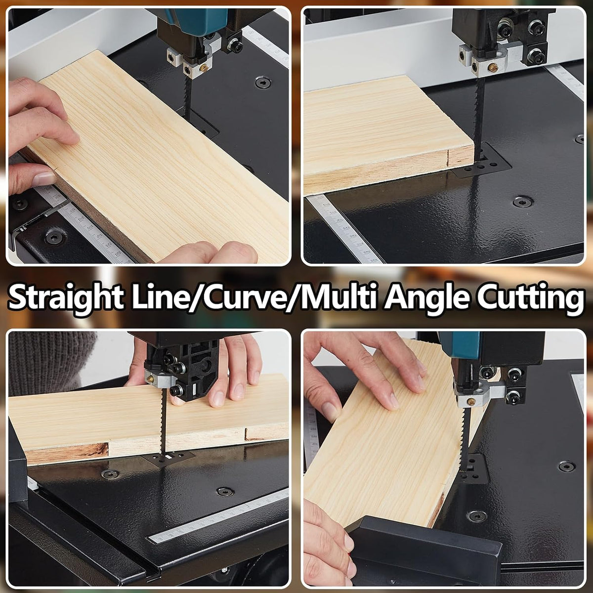 8 in band saw, explorehorizon 0-45 tilting range on a desk or shelf