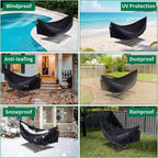 Hammock Covers Waterproof Outdoor 420D for 10-12 ft Stand | 420D Oxford, Fully Taped Seams, 3 Windproof Buckles, 2 Air Vents, Reflective Handle, 1 Elastic Cord, for Patio Garden