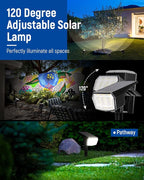 Solar Spot Lights Outdoor 63 LED 3 Lighting,Waterproof IP65 Modes Spotlights for Outside House Yard Garden Landscape Lights 1 Pack (Natural Light)