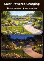Brightown Solar Lights Outdoor,4Pack 32LED Solar Garden Lights Warm White | Swaying Firefly Waterproof, 8 Modes Solar String Light for Yard Patio Pathway Landscape Decoration Gifts