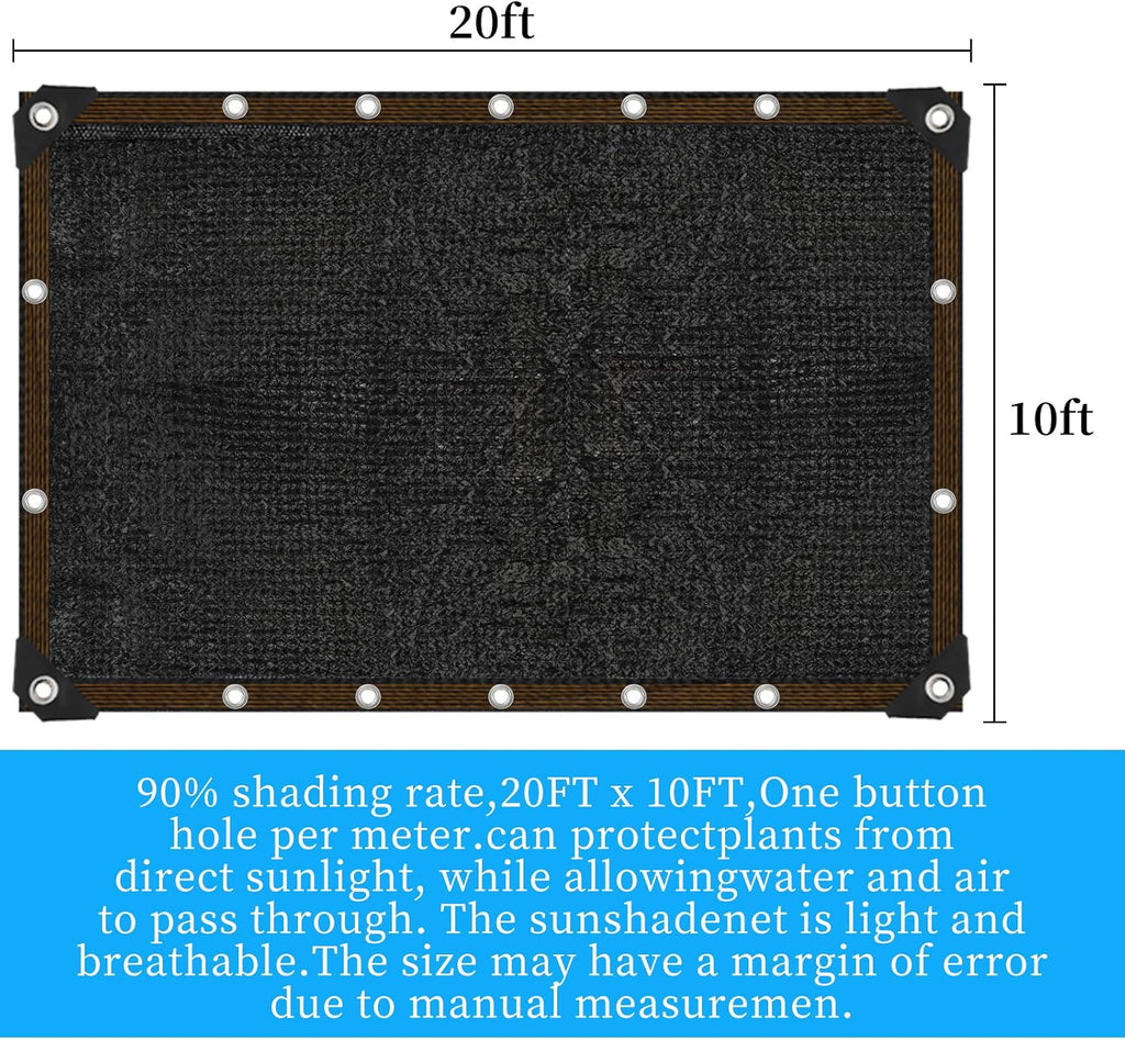 90% shade cloth for garden 10x20ft shade cloth shown in use