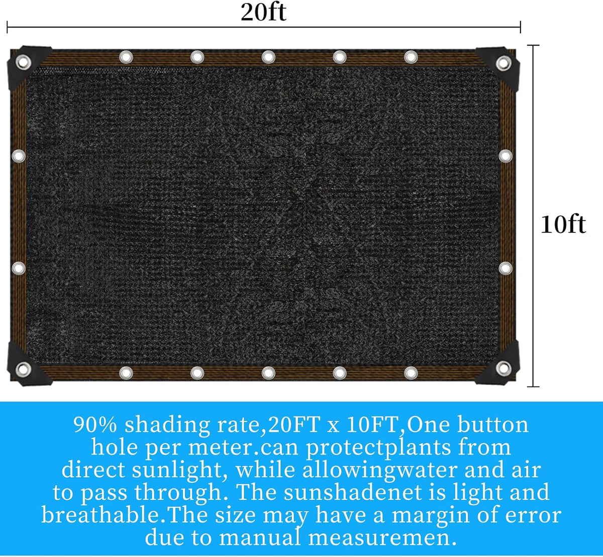 90% shade cloth for garden 10x20ft shade cloth shown in use