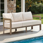 Outdoor Patio Furniture Set, Metal Patio Conversation Set with 6" Thick Cushions, Outdoor Couch and Patio Chairs Set for Backyard Porch Balcony, Beige