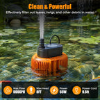 All-in-1 Pond Waterfall Spillway Kit, 12" Stainless Steel | 304 stainless steel spillway, 660 GPH pump, 8 ft lift, easy setup, steady flow, quiet, 10 FT hose, for pond, garden, backyard