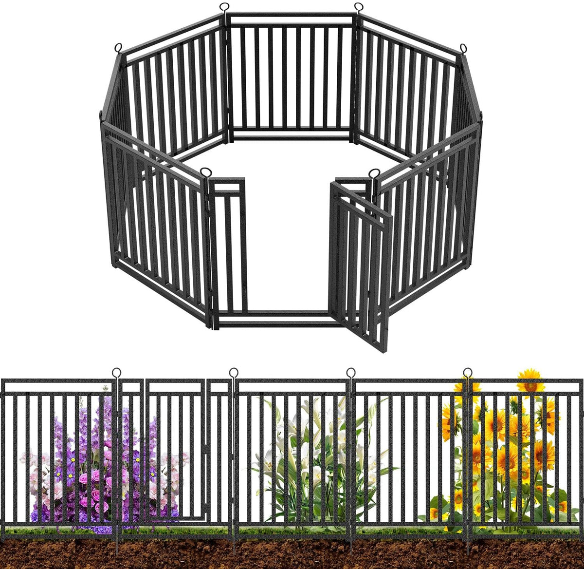 decorative garden fence metal dog fence outdoor for, main product view