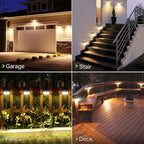 [12 Packs] Solar Motion Lights Outdoor, Ultra Bright Solar Fence Lights with Motion Sensor, IP65 Waterproof Security Light 3 Modes, 270° Lighting Angle, Wall Lights for Deck Patio Fence Garage Door