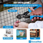 Fencer Wire 1.5-Inch x 1.5-Inch Grid Hardware Cloth, 16 Gauge Black Vinyl Coated Welded Wire Mesh for Home and Garden, Great for Home Improvement and Home Guard Project
