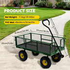 steel garden cart, 2-in-1 heavy duty utility wagon shown in use