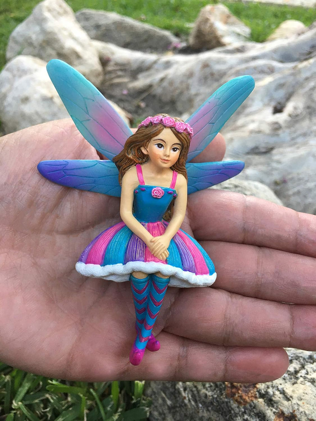 GlitZGlam Emilie The Miniature Fairy of Azar for Your Fairy Garden/Miniature Garden
