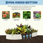 Garvee 2 Pack Galvanized Raised Garden Beds - 8x4x1.5ft Planter Box for Vegetables, Flowers, Rust-Resistant Garden Box, Easy Assembly Raised Beds, Durable Planters for Outdoor Plants, Beige