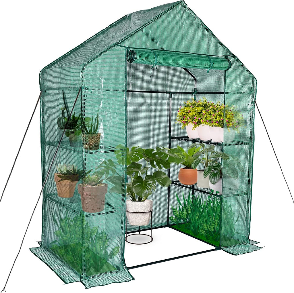 portable walk-in greenhouse for outdoors, 56x30x76 plant house, main product view