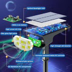 Solar Spot Lights Outdoor IP68 Waterproof, Ultra-Bright Performance，Simple Modes for Easier Operation, Auto On/Off，Solar Powered Landscape Lights for Garden, Yard, Pathway (Cool White, 4 Pack)