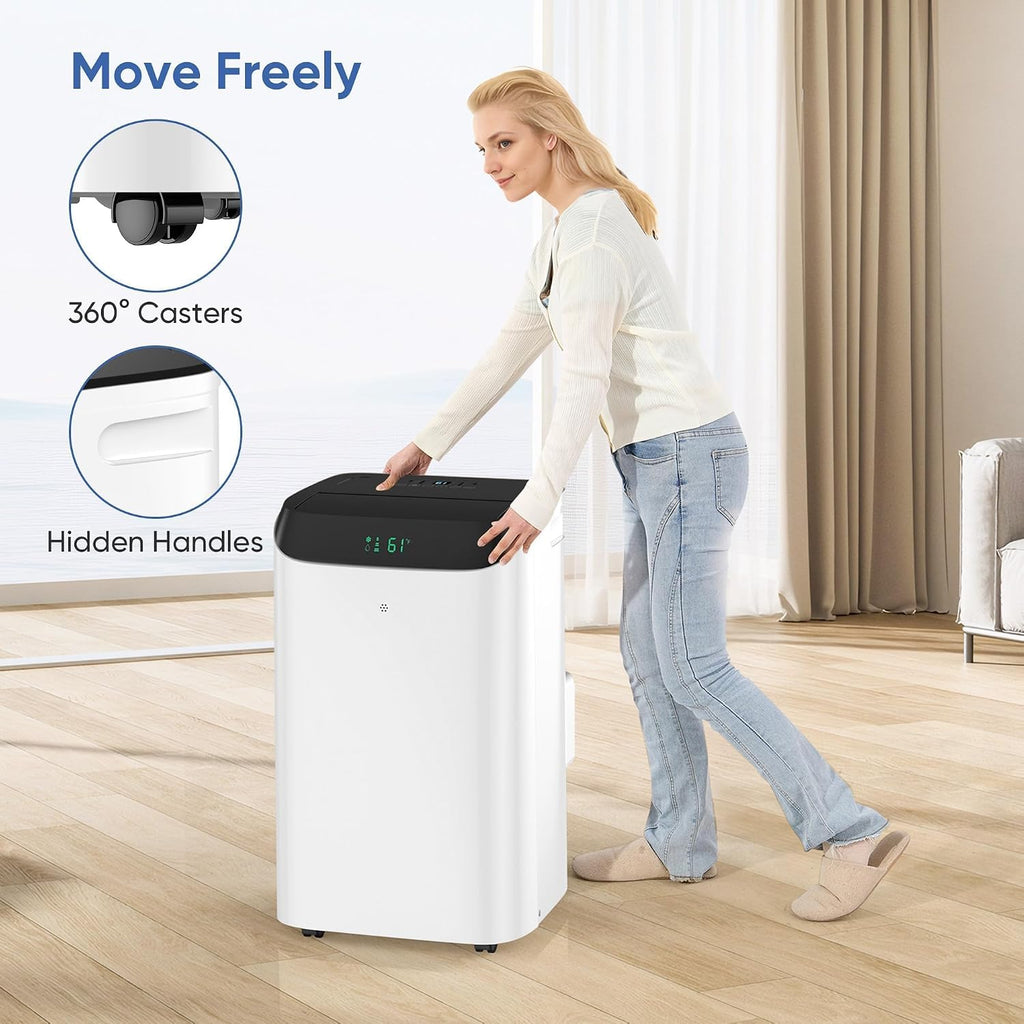 16000 btu inverter portable air conditioners, cooling, fan, front angle view