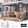 clear tarps 8x10ft heavy duty waterproof with grommets, main product view