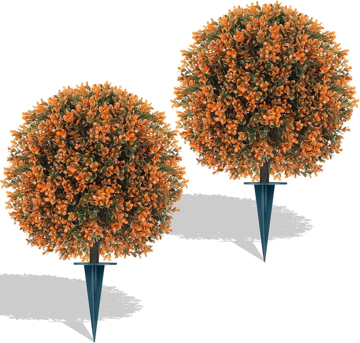yangrass 2 pcs 24" artificial fall boxwood topiary, main product view