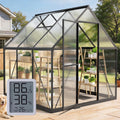 6x6 ft walk in greenhouse with hygrometer, windproof, main product view