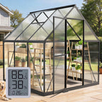 6x6 ft walk in greenhouse with hygrometer, windproof, main product view