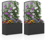 happygrill 2 raised garden bed with trellis &, main product view