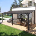 10' x 20' lean to gazebo pergola, metal, main product view