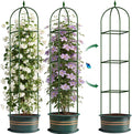 Garden Trellis for Climbing Plants, Tomato Cage, Rose, Flowers, Grape, Pea, Cucumber Trellis, Rustproof Plastic Coated Metal Plant Support for Potted Plants Indoor Outdoor - 1PC Plant Trellis