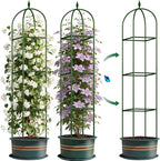 Garden Trellis for Climbing Plants, Tomato Cage, Rose, Flowers, Grape, Pea, Cucumber Trellis, Rustproof Plastic Coated Metal Plant Support for Potted Plants Indoor Outdoor - 1PC Plant Trellis